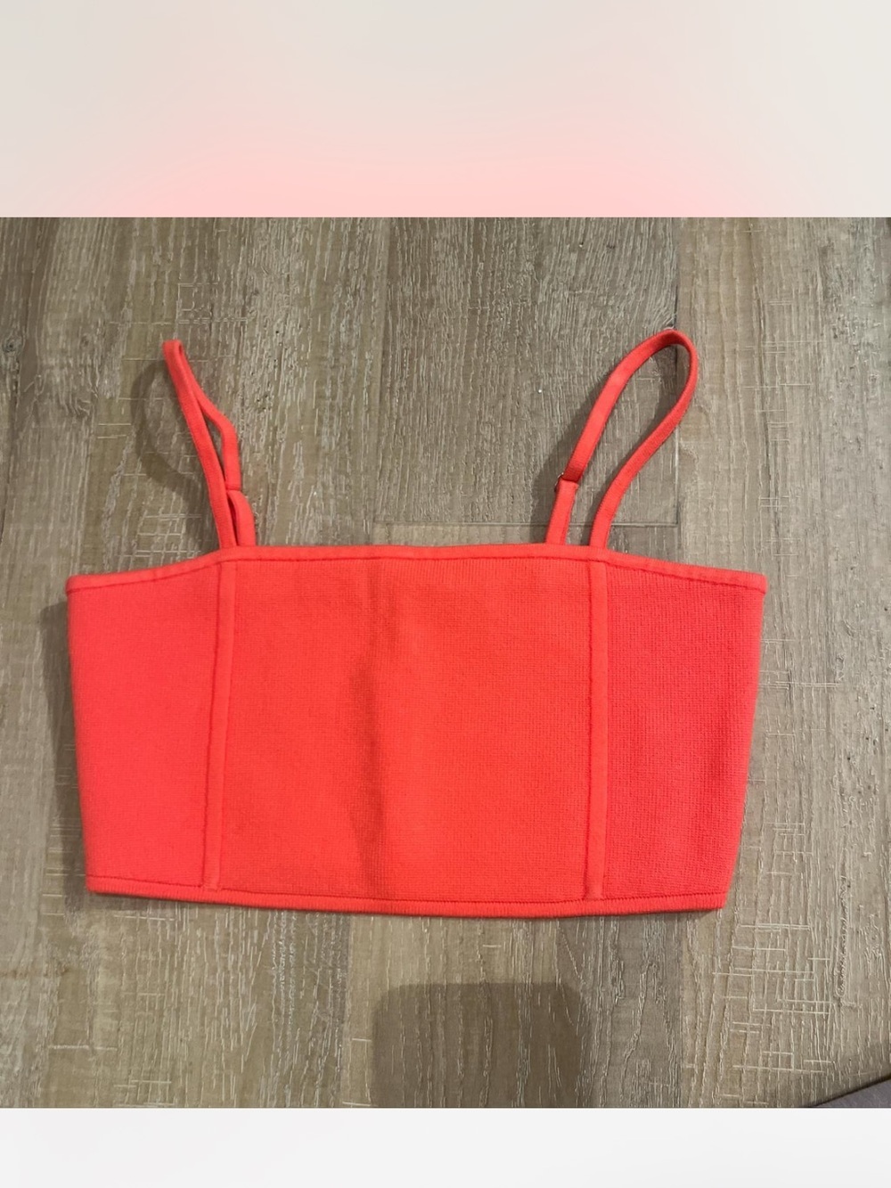 A.L.C .Cropped Tank Top with Spaghetti Straps